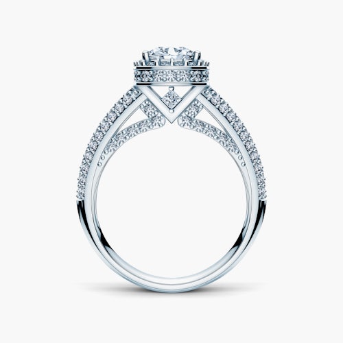 Pierścionek Savicki: białe złoto, diamenty